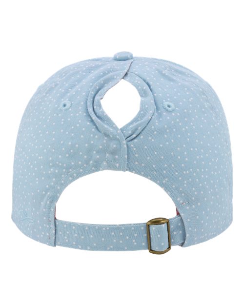 Light Blue/ White Polka Dots — back