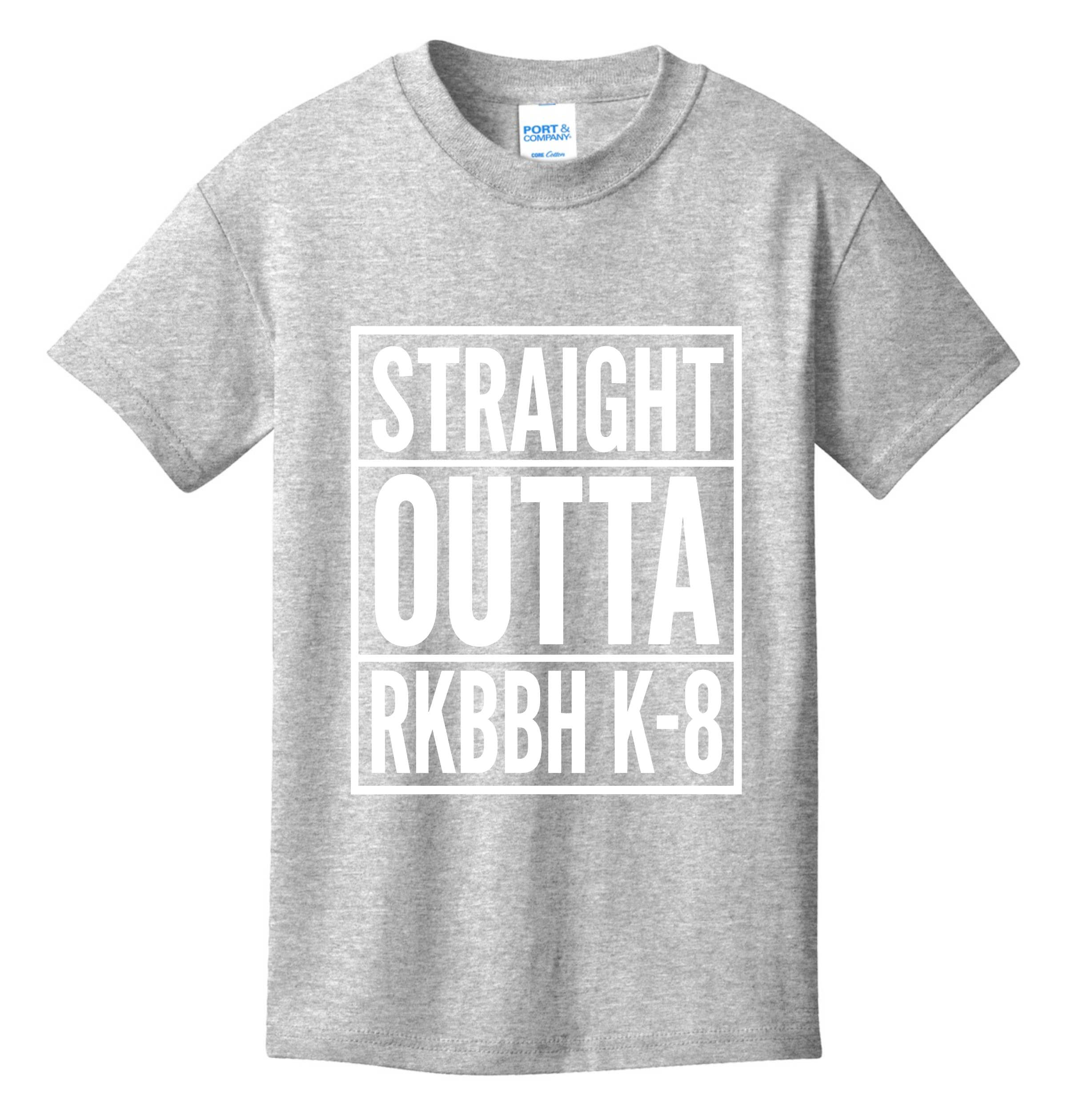 Ruth K. Broad Bay Harbor - STRAIGHT OUTTA RKBBH K-8 - Youth Core Cotton Tee
