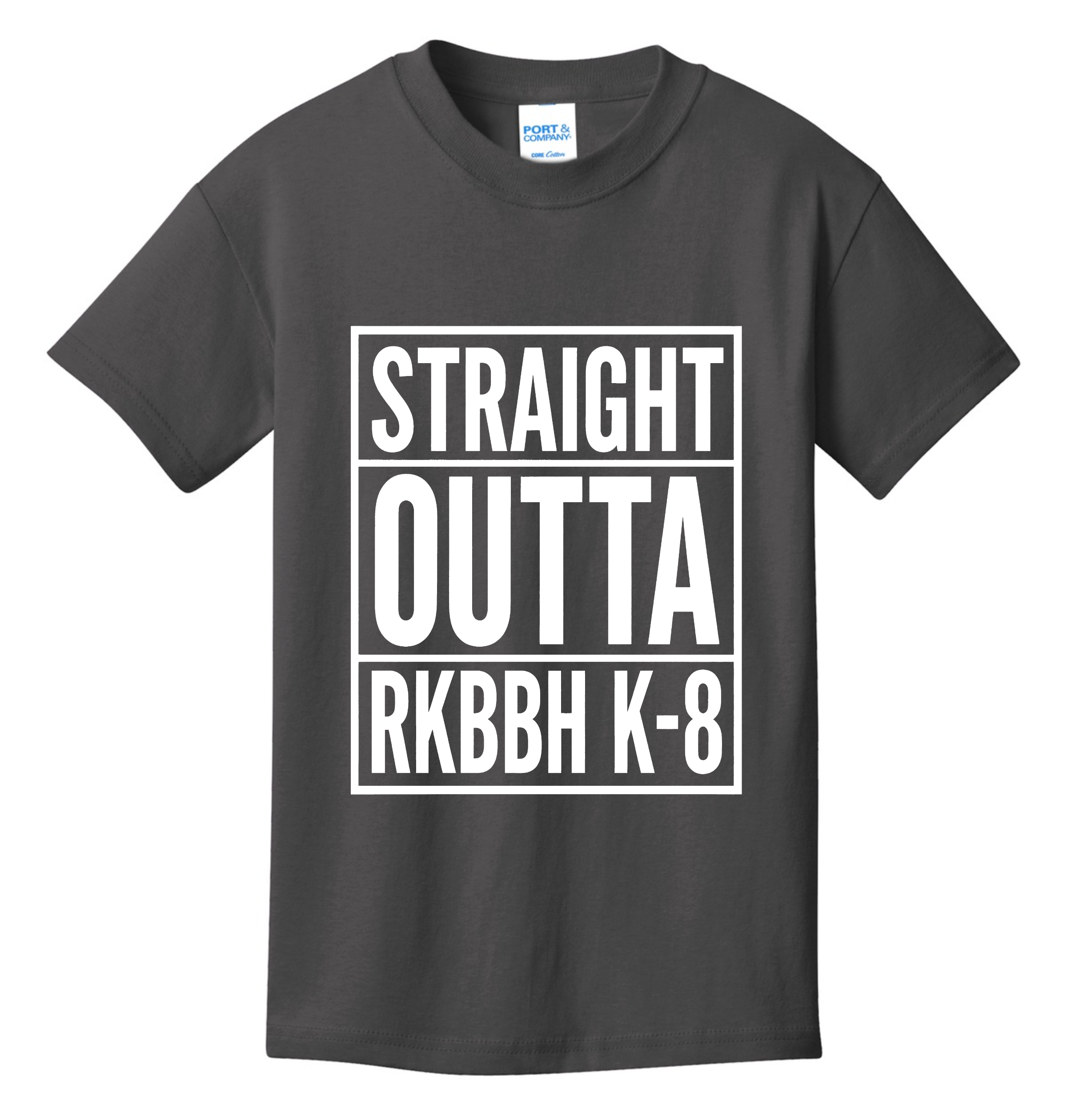 Ruth K. Broad Bay Harbor - STRAIGHT OUTTA RKBBH K-8 - Youth Core Cotton Tee