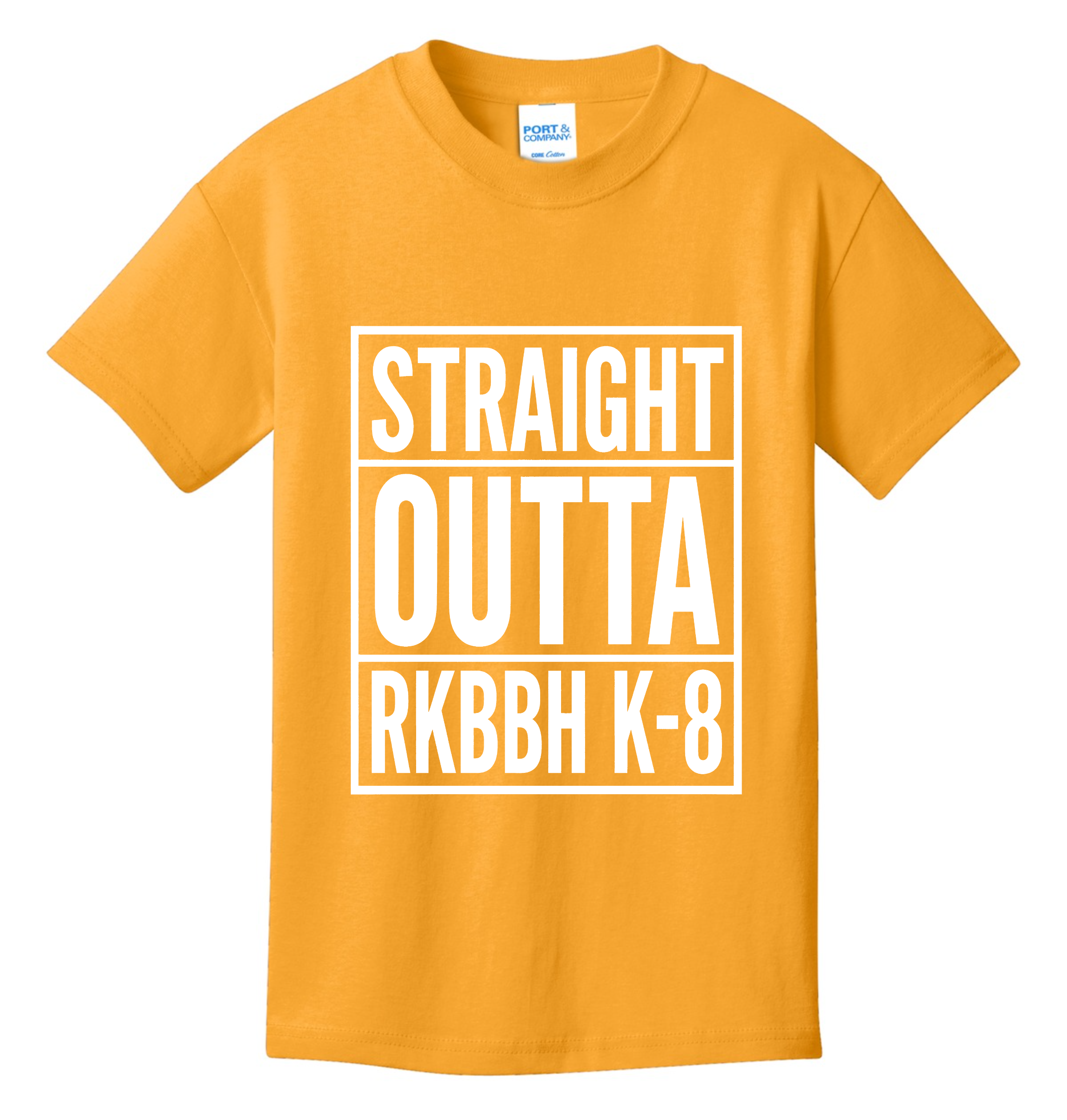 Ruth K. Broad Bay Harbor - STRAIGHT OUTTA RKBBH K-8 - Youth Core Cotton Tee