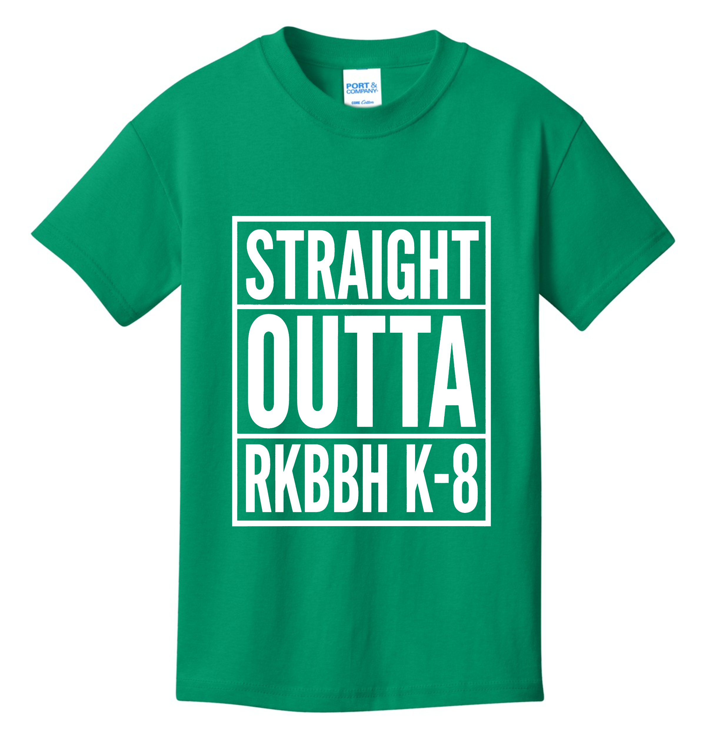 Ruth K. Broad Bay Harbor - STRAIGHT OUTTA RKBBH K-8 - Youth Core Cotton Tee