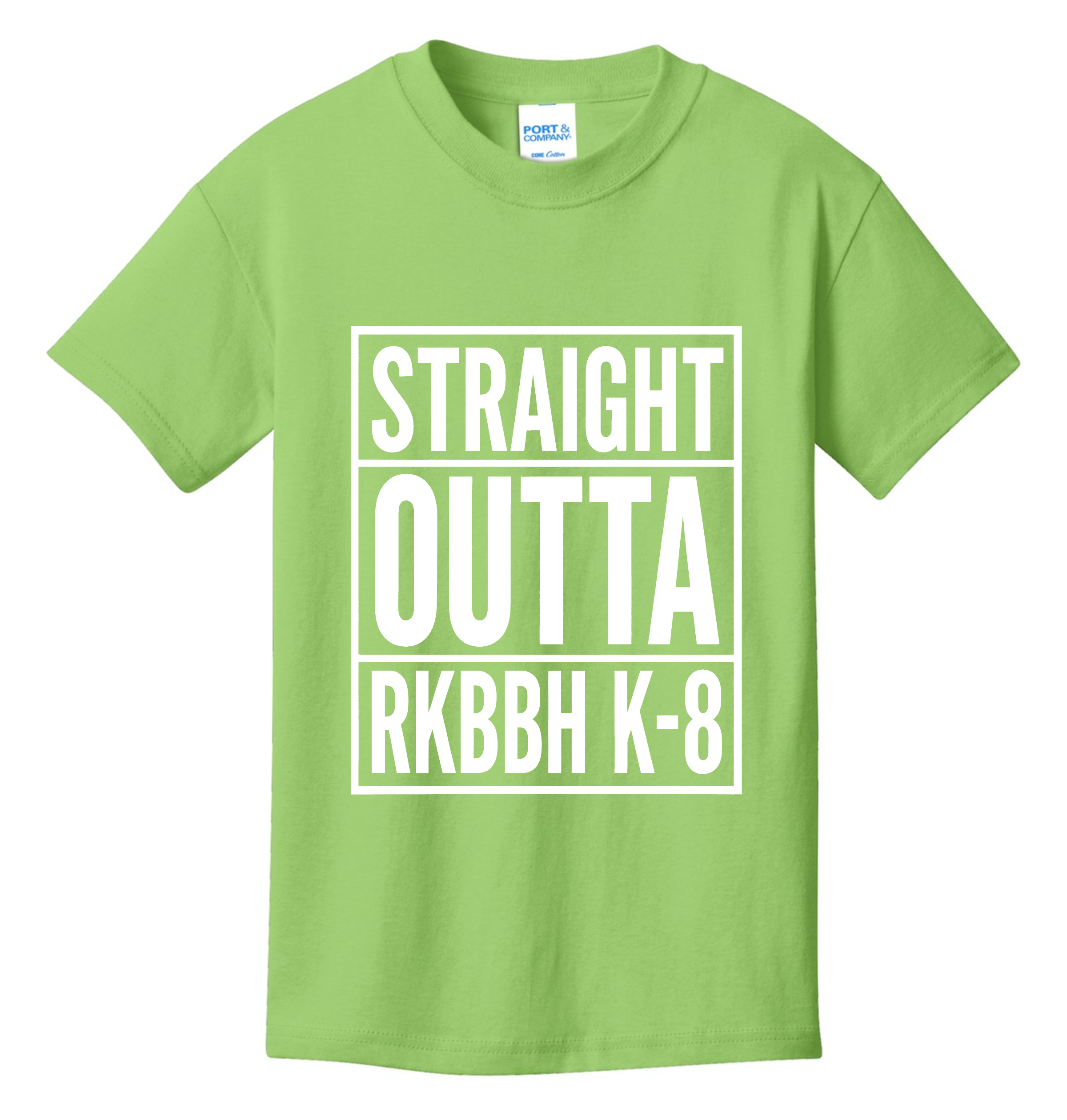 Ruth K. Broad Bay Harbor - STRAIGHT OUTTA RKBBH K-8 - Youth Core Cotton Tee