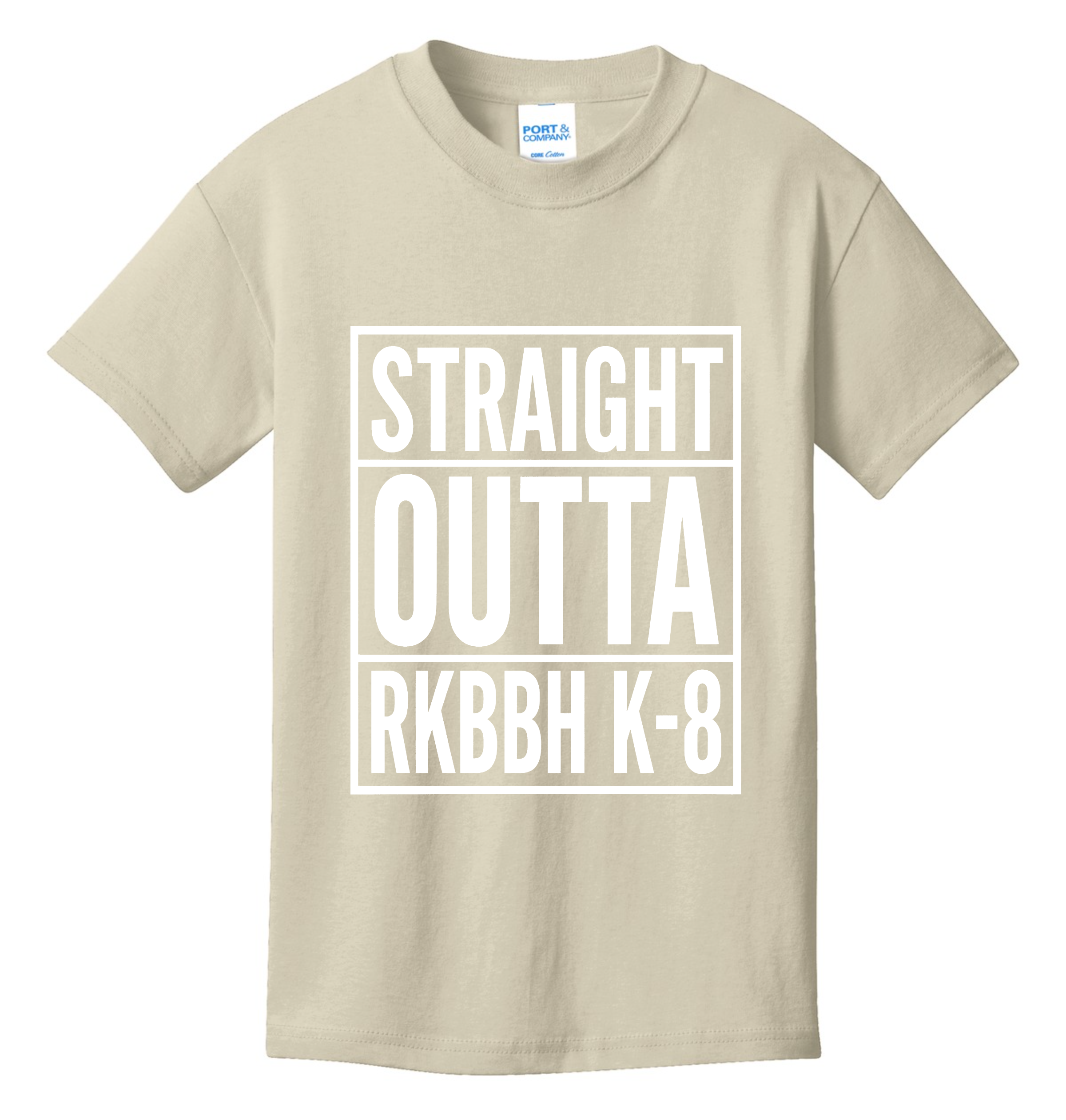 Ruth K. Broad Bay Harbor - STRAIGHT OUTTA RKBBH K-8 - Youth Core Cotton Tee