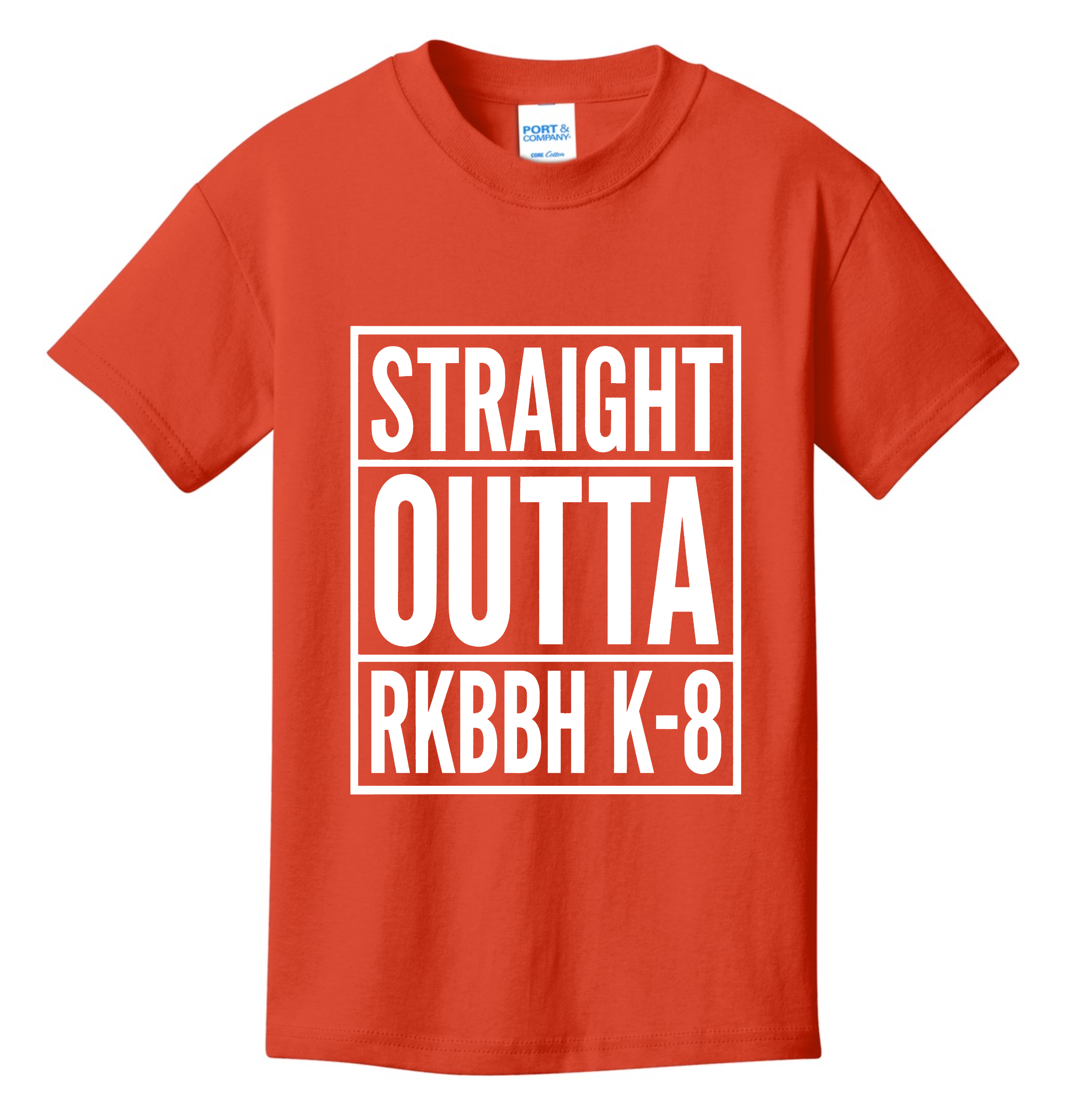 Ruth K. Broad Bay Harbor - STRAIGHT OUTTA RKBBH K-8 - Youth Core Cotton Tee