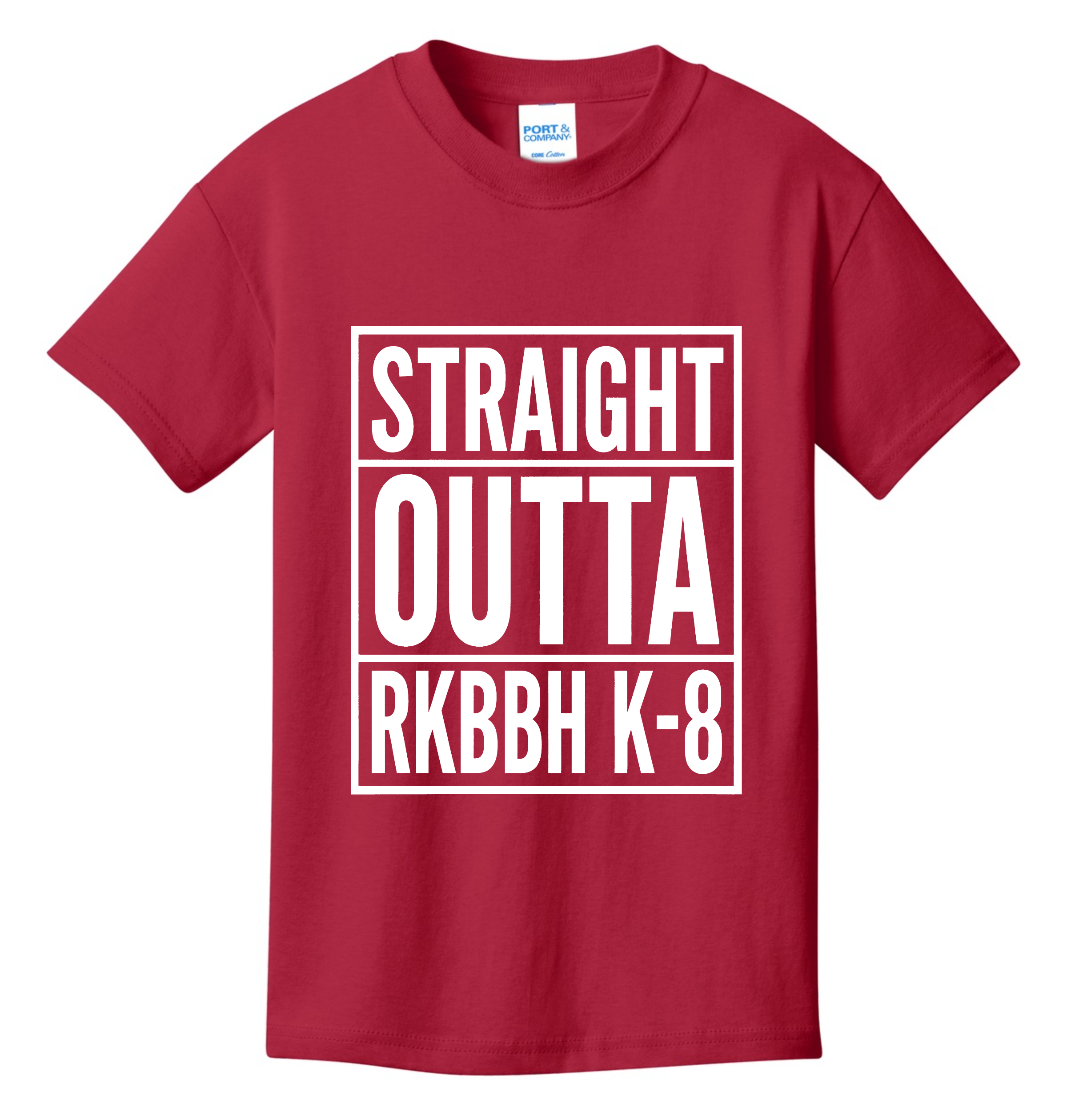 Ruth K. Broad Bay Harbor - STRAIGHT OUTTA RKBBH K-8 - Youth Core Cotton Tee