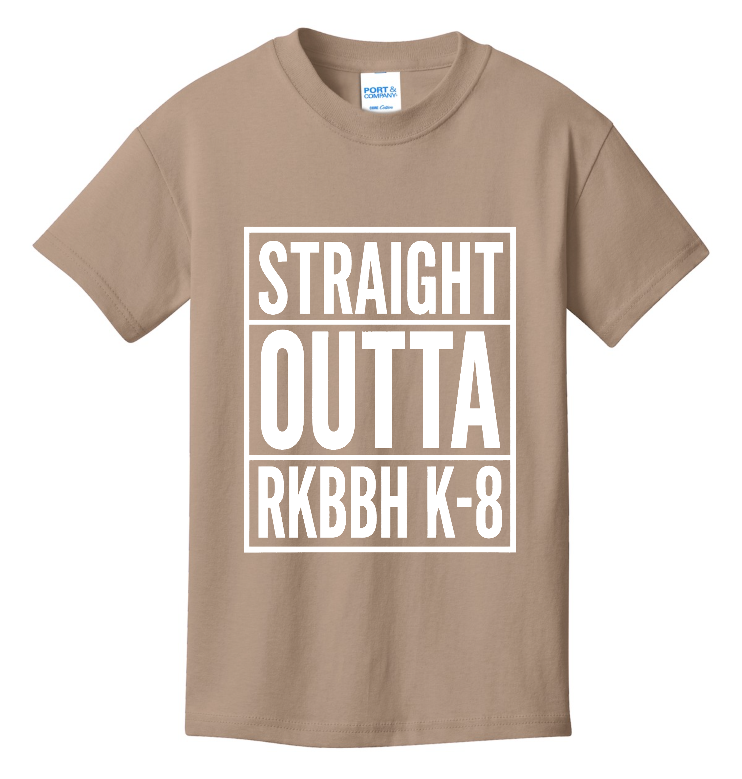 Ruth K. Broad Bay Harbor - STRAIGHT OUTTA RKBBH K-8 - Youth Core Cotton Tee