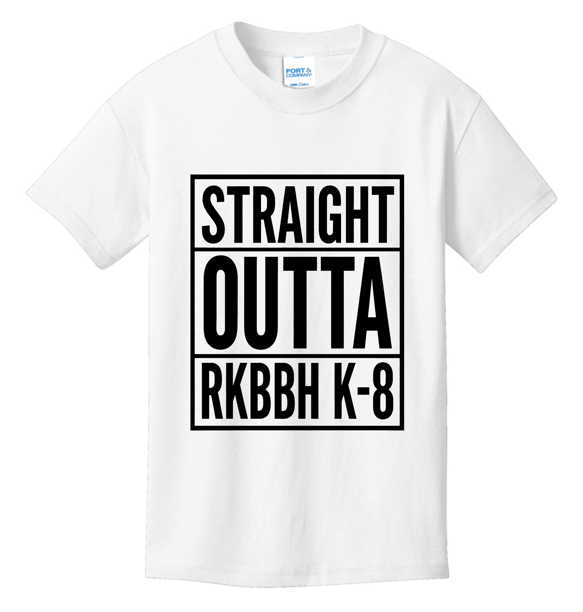 Ruth K. Broad Bay Harbor - STRAIGHT OUTTA RKBBH K-8 - Youth Core Cotton Tee