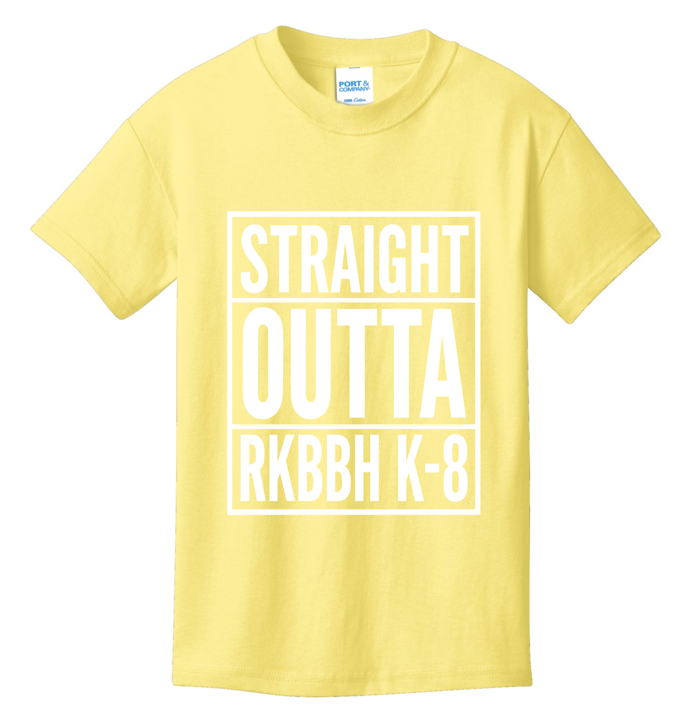 Ruth K. Broad Bay Harbor - STRAIGHT OUTTA RKBBH K-8 - Youth Core Cotton Tee
