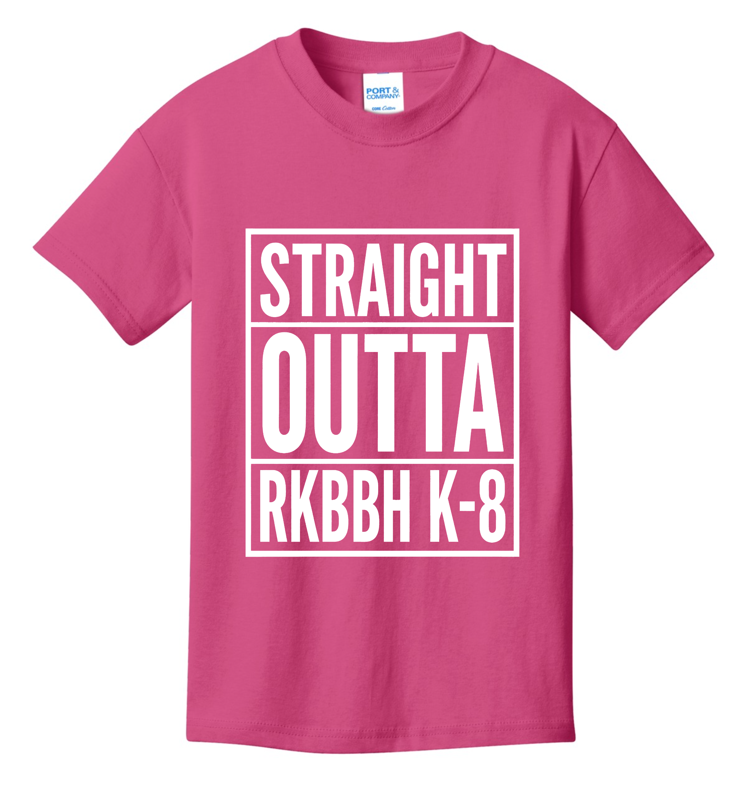 Ruth K. Broad Bay Harbor - STRAIGHT OUTTA RKBBH K-8 - Youth Core Cotton Tee