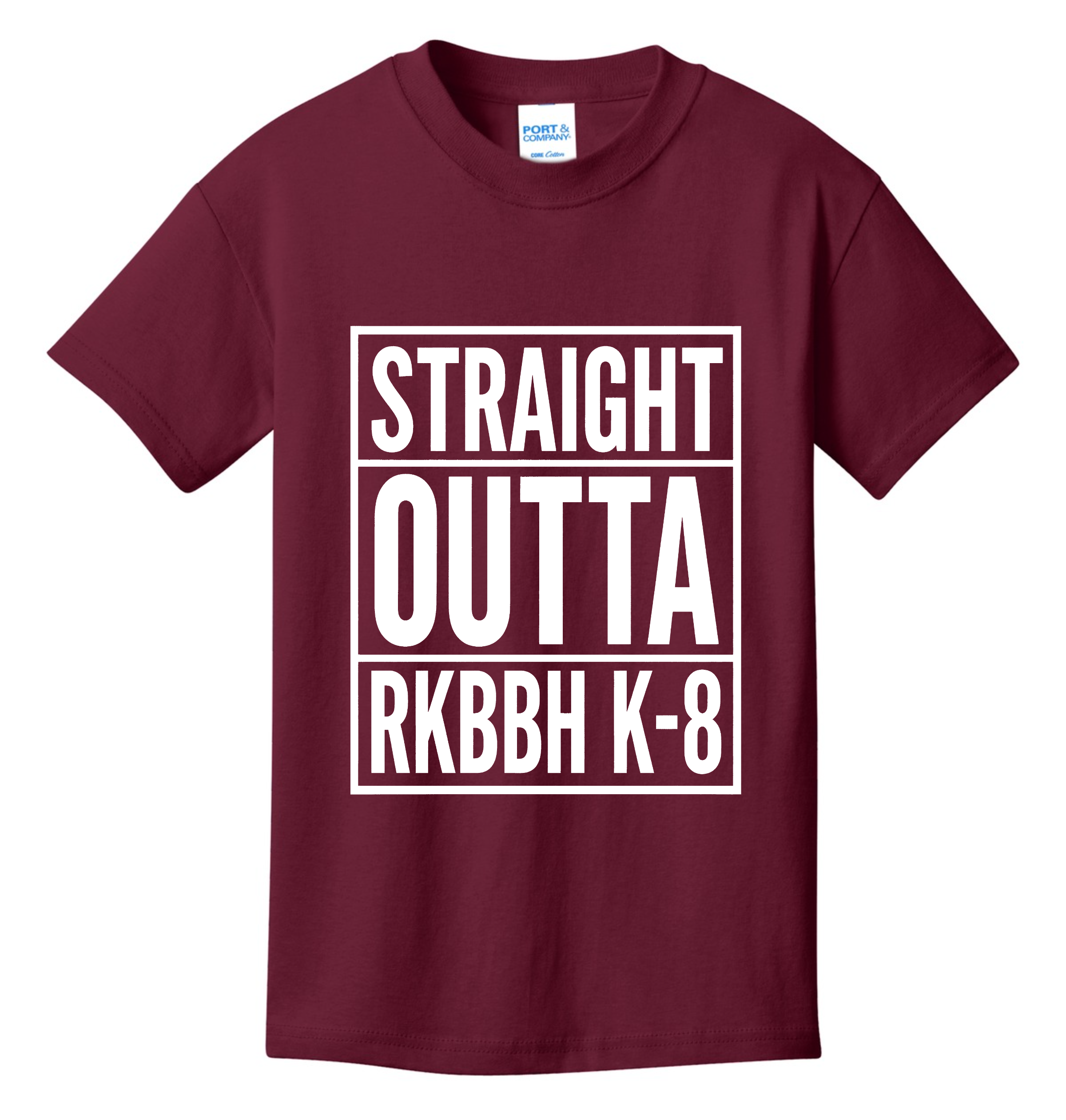 Ruth K. Broad Bay Harbor - STRAIGHT OUTTA RKBBH K-8 - Youth Core Cotton Tee