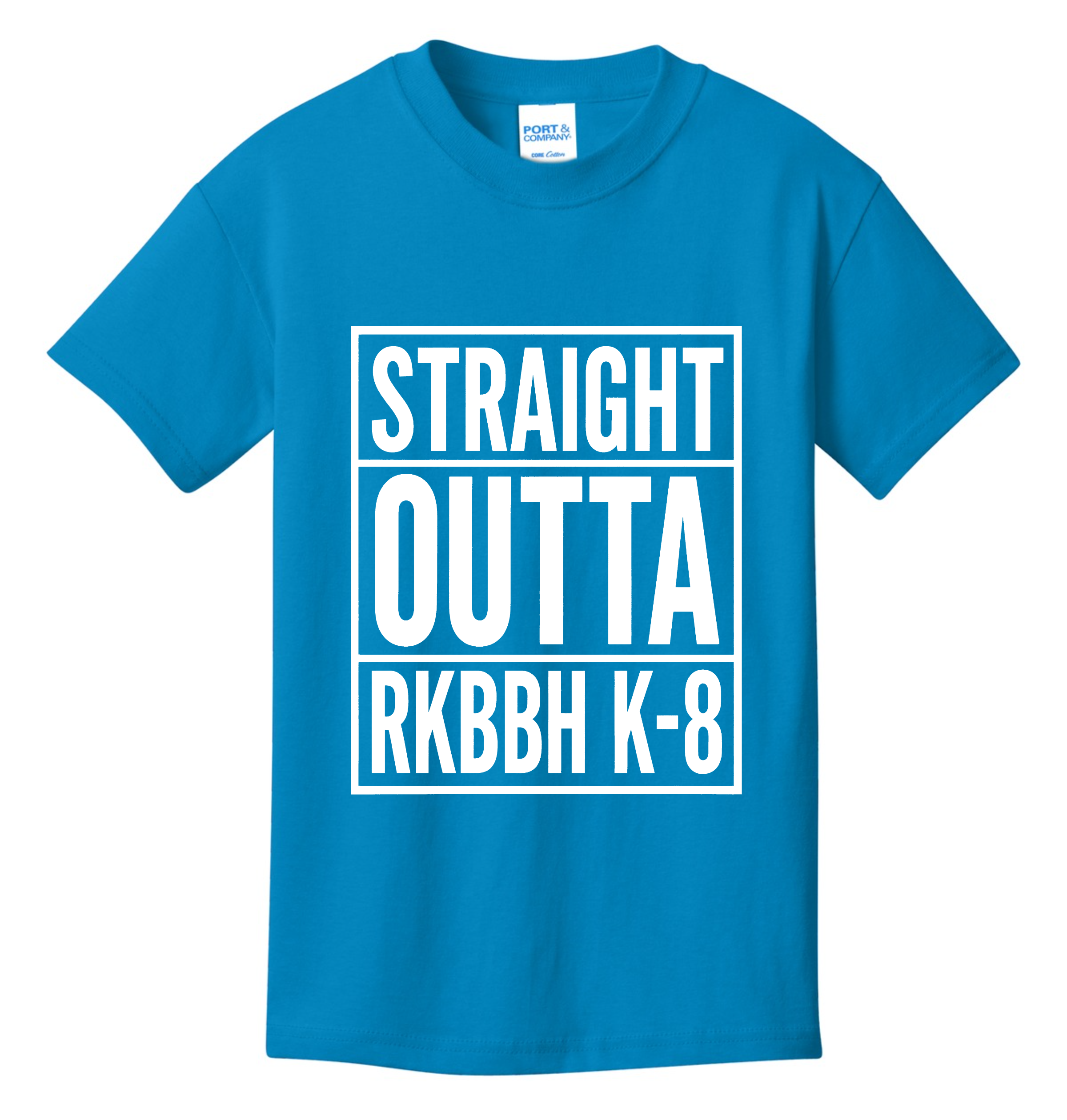 Ruth K. Broad Bay Harbor - STRAIGHT OUTTA RKBBH K-8 - Youth Core Cotton Tee