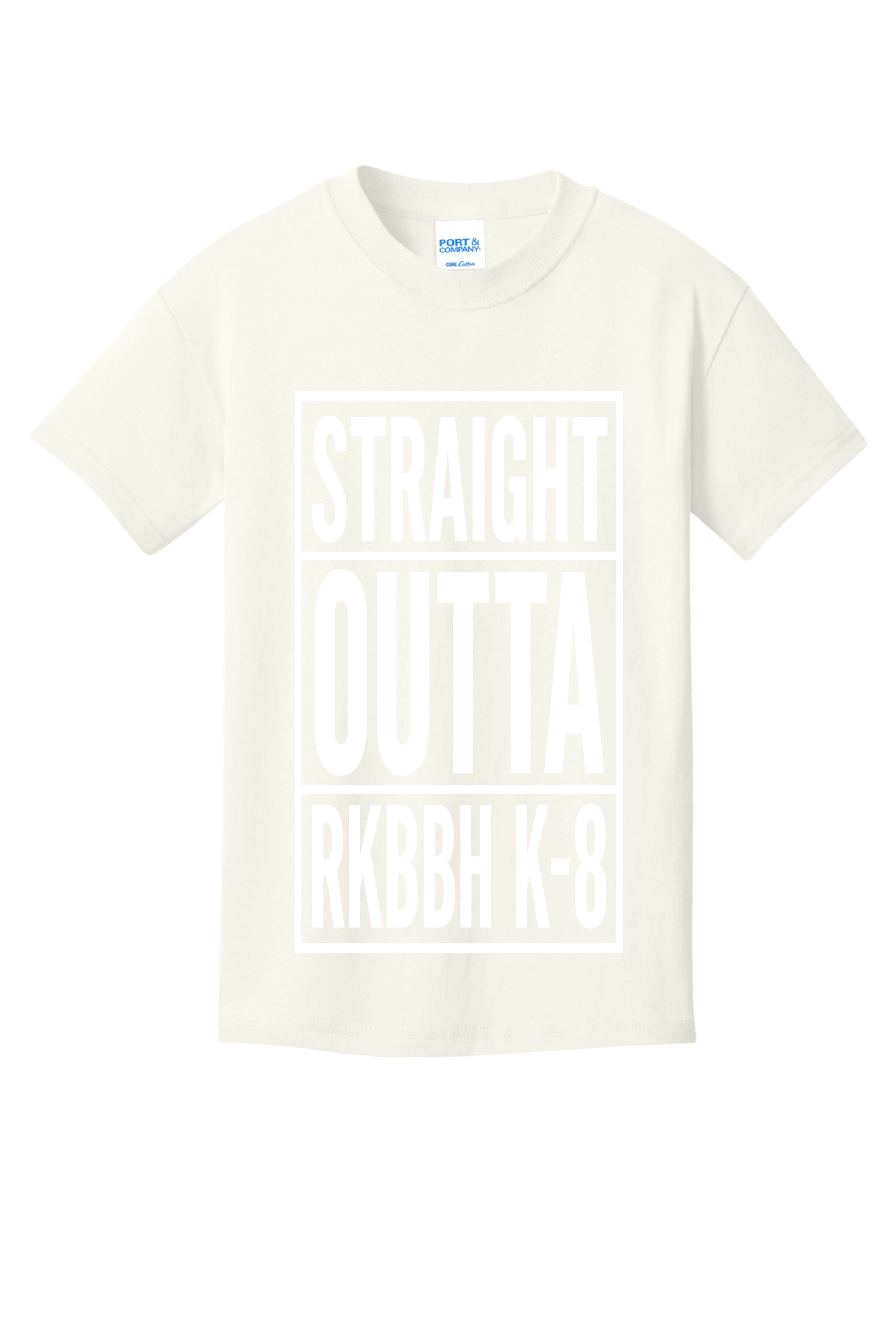 Ruth K. Broad Bay Harbor - STRAIGHT OUTTA RKBBH K-8 - Youth Core Cotton Tee
