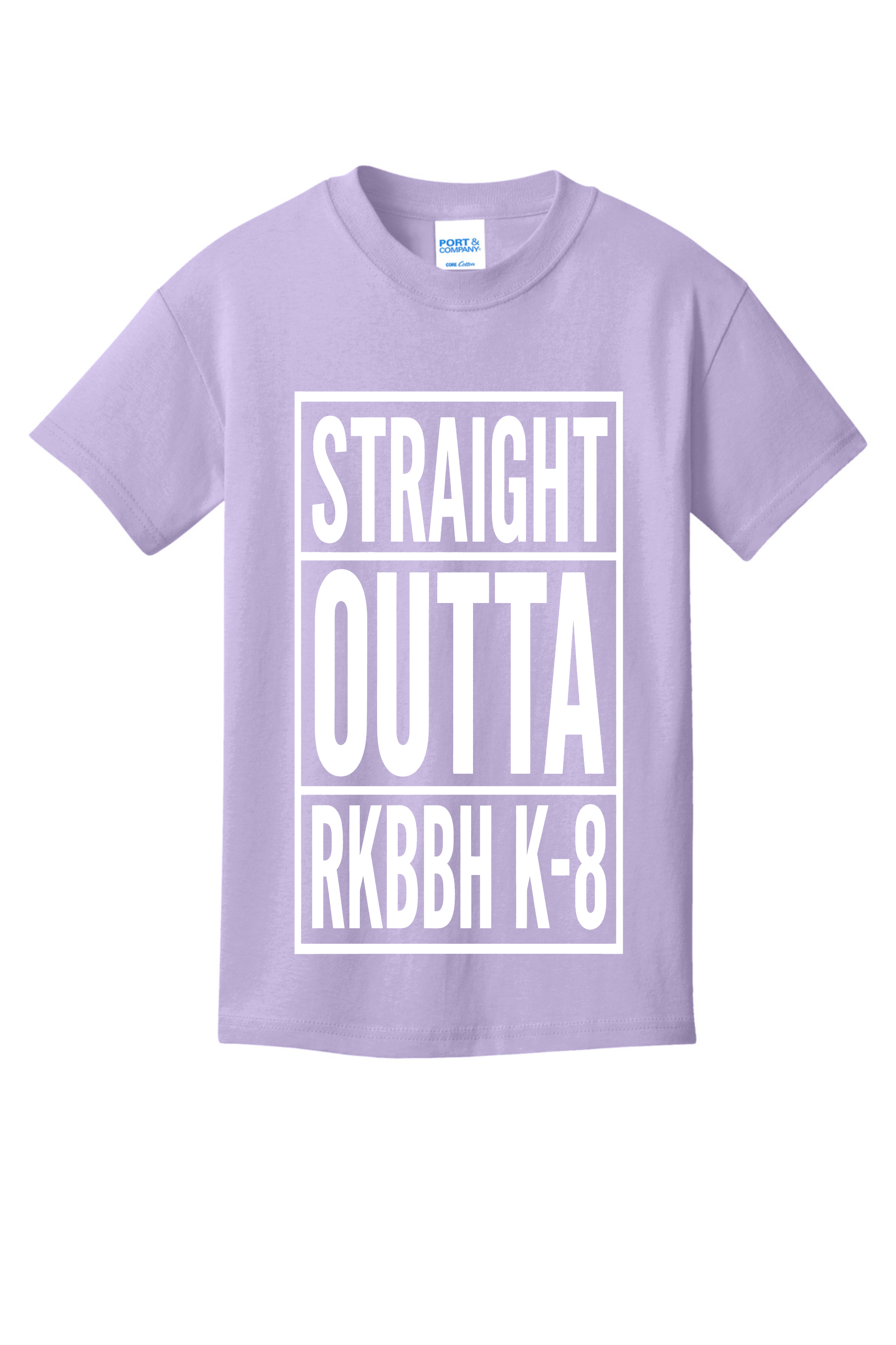 Ruth K. Broad Bay Harbor - STRAIGHT OUTTA RKBBH K-8 - Youth Core Cotton Tee