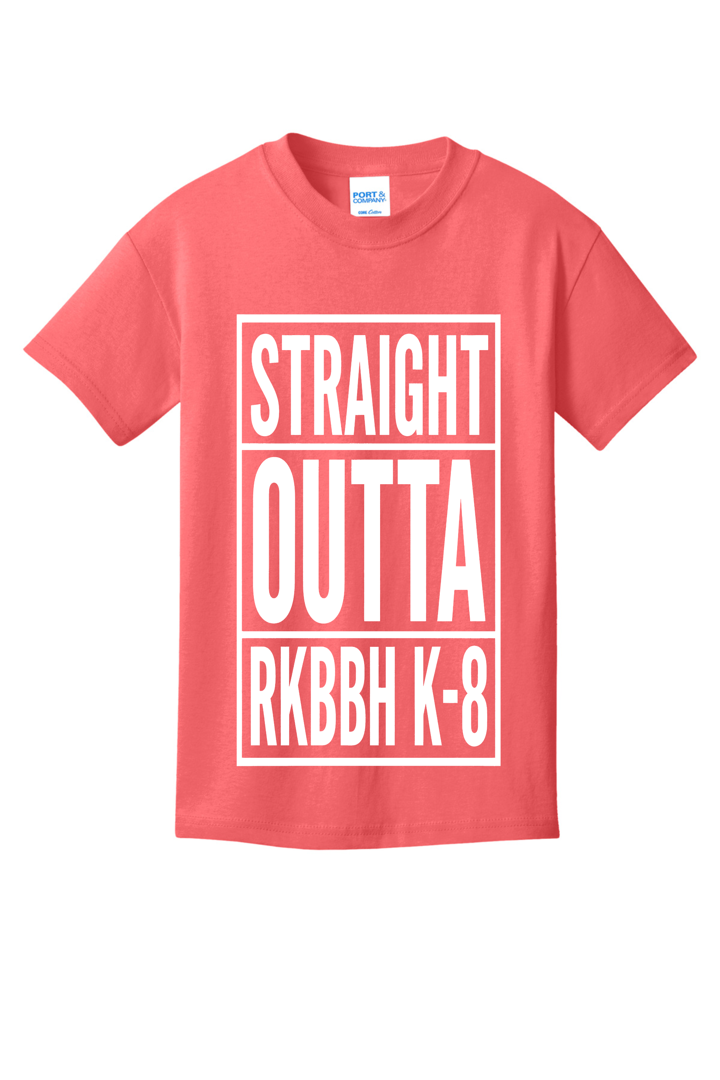 Ruth K. Broad Bay Harbor - STRAIGHT OUTTA RKBBH K-8 - Youth Core Cotton Tee
