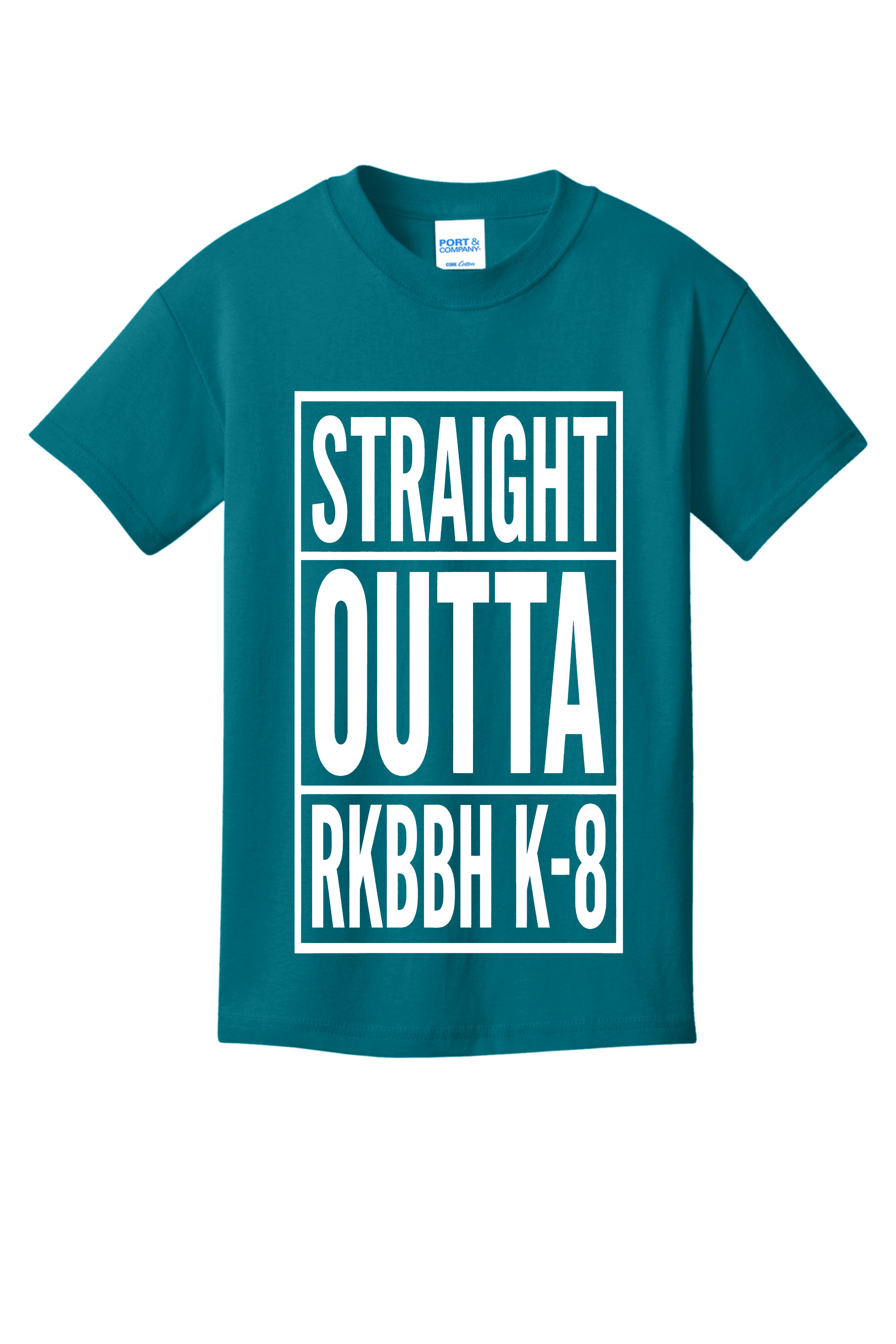 Ruth K. Broad Bay Harbor - STRAIGHT OUTTA RKBBH K-8 - Youth Core Cotton Tee