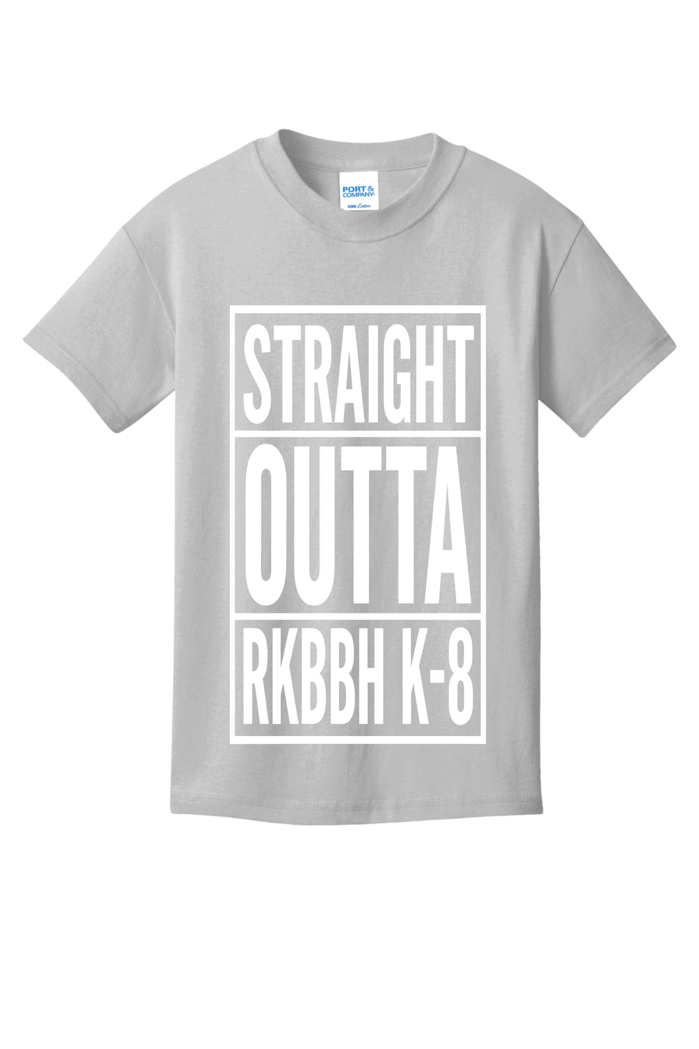 Ruth K. Broad Bay Harbor - STRAIGHT OUTTA RKBBH K-8 - Youth Core Cotton Tee